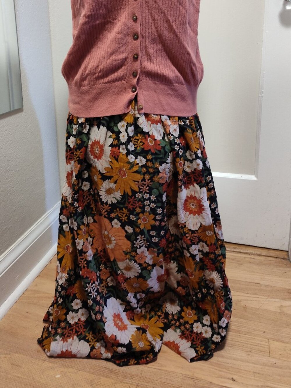 Natural Life Floral Column skirt
